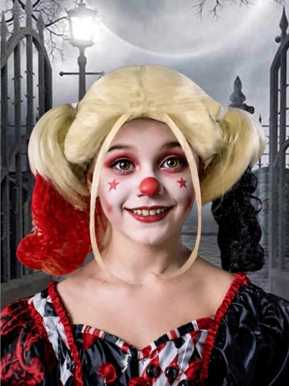 $10 Add-on | Harley Quinn Inspired Wig with Red & Black